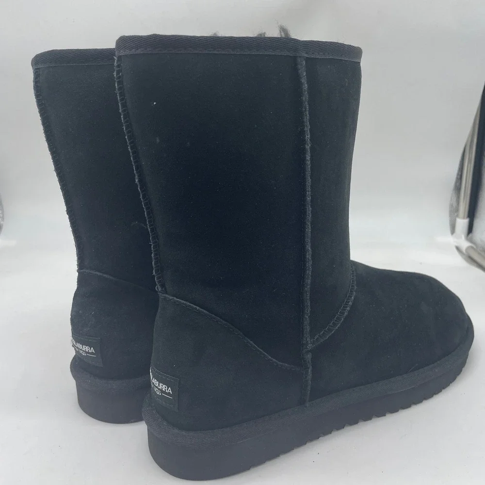 Koolaburra by UGG Koola Short‎ Black Suede Fur Lining Boots 1017090 Womens 9
